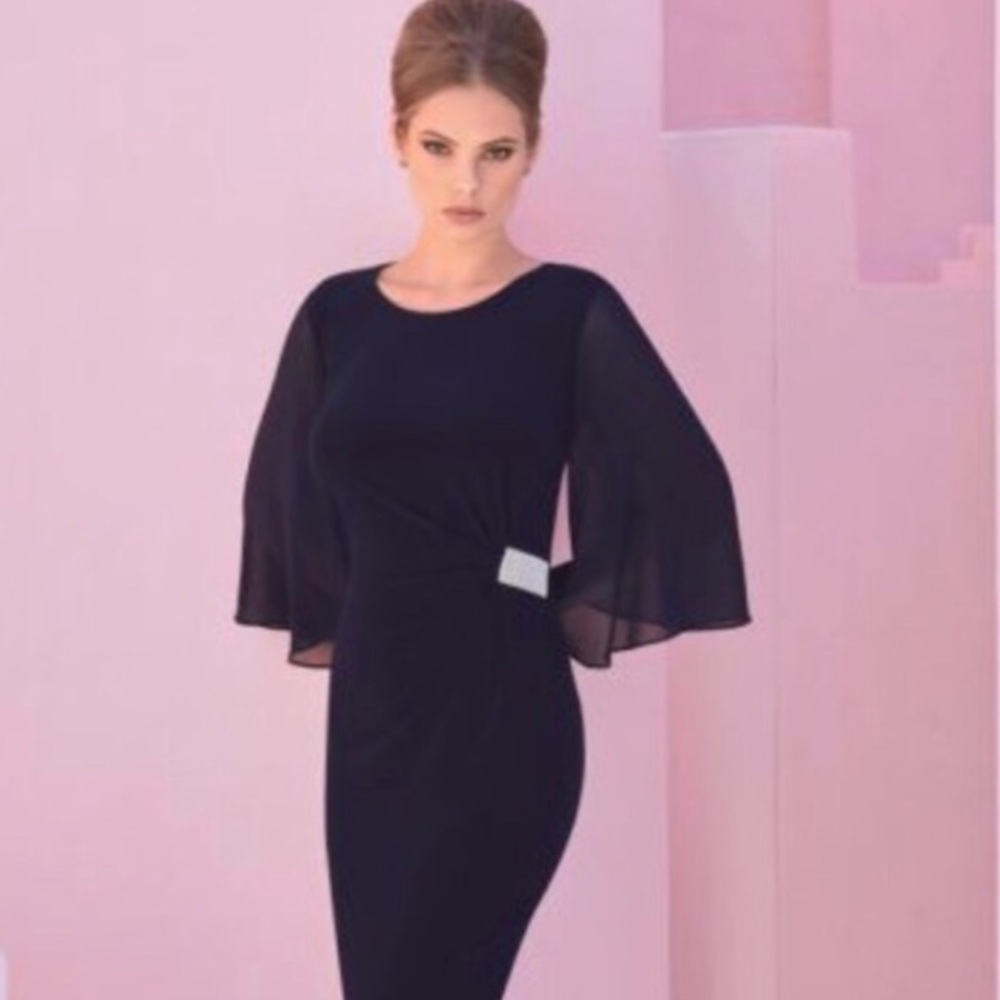 Joseph Ribkoff Moonlight Dress w/Rhinestone Detail